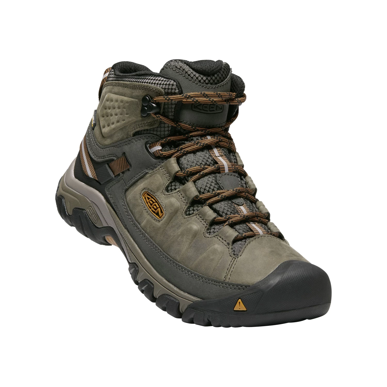Keen Men's Targhee III Leather Mid Waterproof Hiking Boots - Black Olive/Golden Brown - Regular (D) 4 Keen Men's Targhee III Leather Mid Waterproof Hiking Boots - Black Olive/Golden Brown - Regular (D) - Image 2