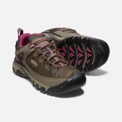 Keen Women's Targhee III Waterproof Hiking Shoe - Weiss/Boysenberry- Regular (B) -Sneaker Store 1018177 PPS PDP