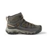 Keen Men's Targhee III Leather Mid Waterproof Hiking Boot - Black Olive/Golden Brown - Wide (2E) -Sneaker Store 1018596