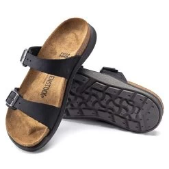 Birkenstock Women's Sierra Oiled Leather Sandal - Black - Regular/Wide -Sneaker Store 1018704 sole
