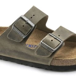 Birkenstock Arizona Soft Footbed Faded Khaki Oiled Nubuck Leather- Regular/Wide -Sneaker Store 1019313 detail 1