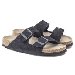 Birkenstock Arizona Suede Soft Footbed -Midnight- Medium/Narrow -Sneaker Store 1020716 pair