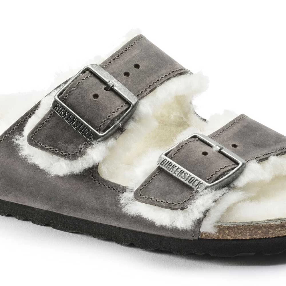 Birkenstock Arizona Shearling Sandals - Iron Natural- Medium/Narrow 7 Birkenstock Arizona Shearling Sandals - Iron Natural- Medium/Narrow - Image 5