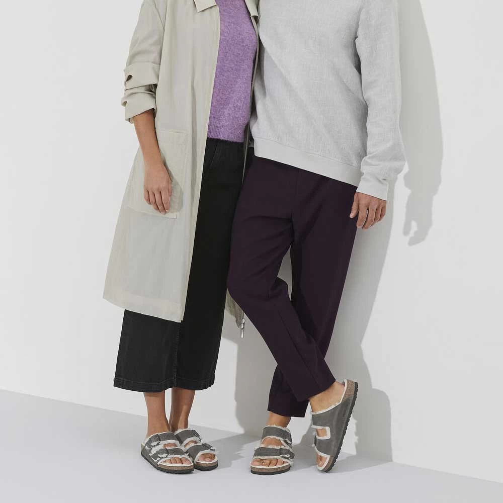 Birkenstock Arizona Shearling Sandals - Iron Natural- Medium/Narrow 6 Birkenstock Arizona Shearling Sandals - Iron Natural- Medium/Narrow - Image 4