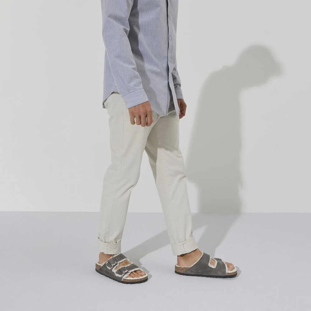 Birkenstock Arizona Shearling Sandals - Iron Natural- Medium/Narrow 8 Birkenstock Arizona Shearling Sandals - Iron Natural- Medium/Narrow - Image 6