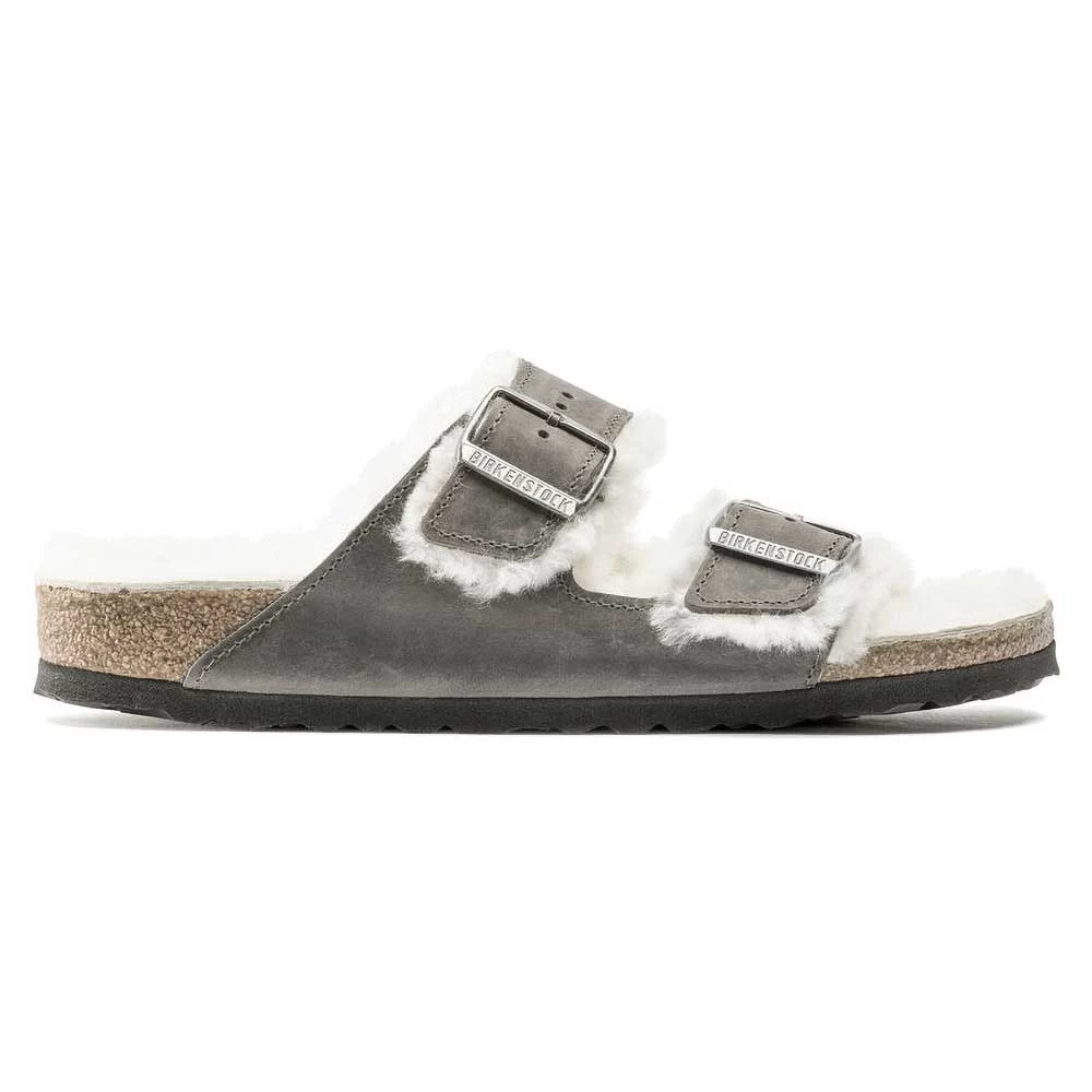 Birkenstock Arizona Shearling Sandals - Iron Natural- Medium/Narrow 4 Birkenstock Arizona Shearling Sandals - Iron Natural- Medium/Narrow - Image 2
