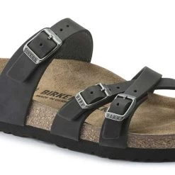 Birkenstock Women's Franca Oiled Leather Sandals- Black- Regular/Wide -Sneaker Store 1021203 detail 1