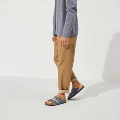 Birkenstock Arizona SFB Oil Leather Sandal - Dusty Blue - Regular/Wide -Sneaker Store 1022477 f look m