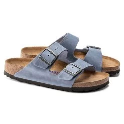Birkenstock Arizona SFB Oil Leather Sandal - Dusty Blue - Regular/Wide -Sneaker Store 1022477 pair