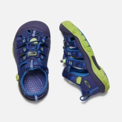 Keen Little Kids' Newport H2 Sandal - Blue Depths/Chartureuse -Sneaker Store 1022834 PLD PDP 1