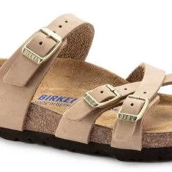 Birkenstock Women's Franca Nubuck Soft Footbed - Sandcastle- Regular/Wide -Sneaker Store 1022956 detail 1