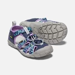Keen Big Kids' Seacamp II CNX Sandal - Black Iris/African Violet -Sneaker Store 1025149 PPS PDP