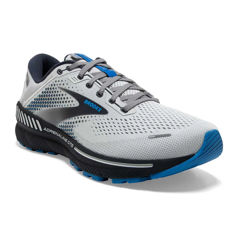 BROOKS Men's Adrenaline GTS 22 Running Shoe- Oyster/India Ink/Blue- Regular (D) 4 BROOKS Men's Adrenaline GTS 22 Running Shoe- Oyster/India Ink/Blue- Regular (D) - Image 2