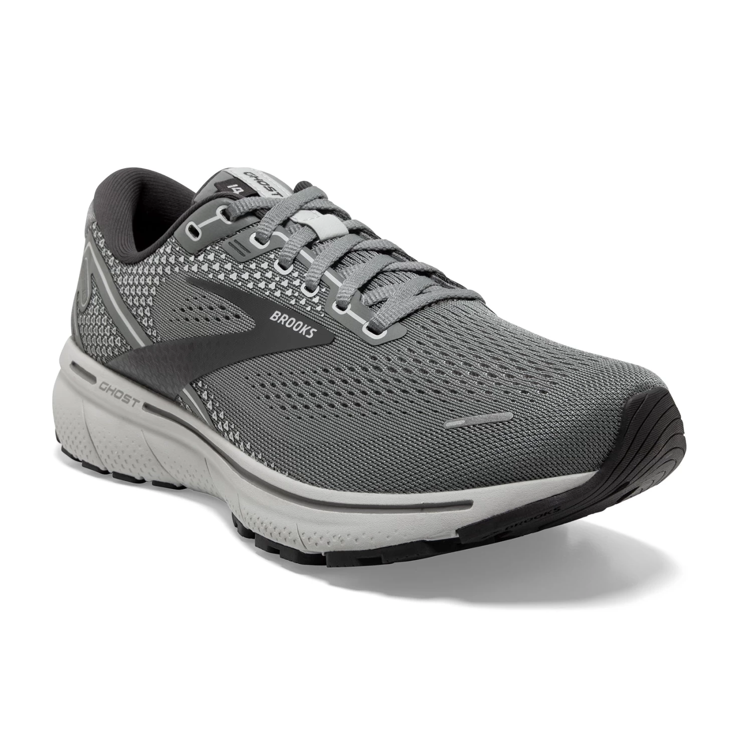 BROOKS Men's Ghost 14 Running Shoe - Grey/Alloy/Oyster— Narrow (B) 6 BROOKS Men's Ghost 14 Running Shoe - Grey/Alloy/Oyster— Narrow (B) - Image 4