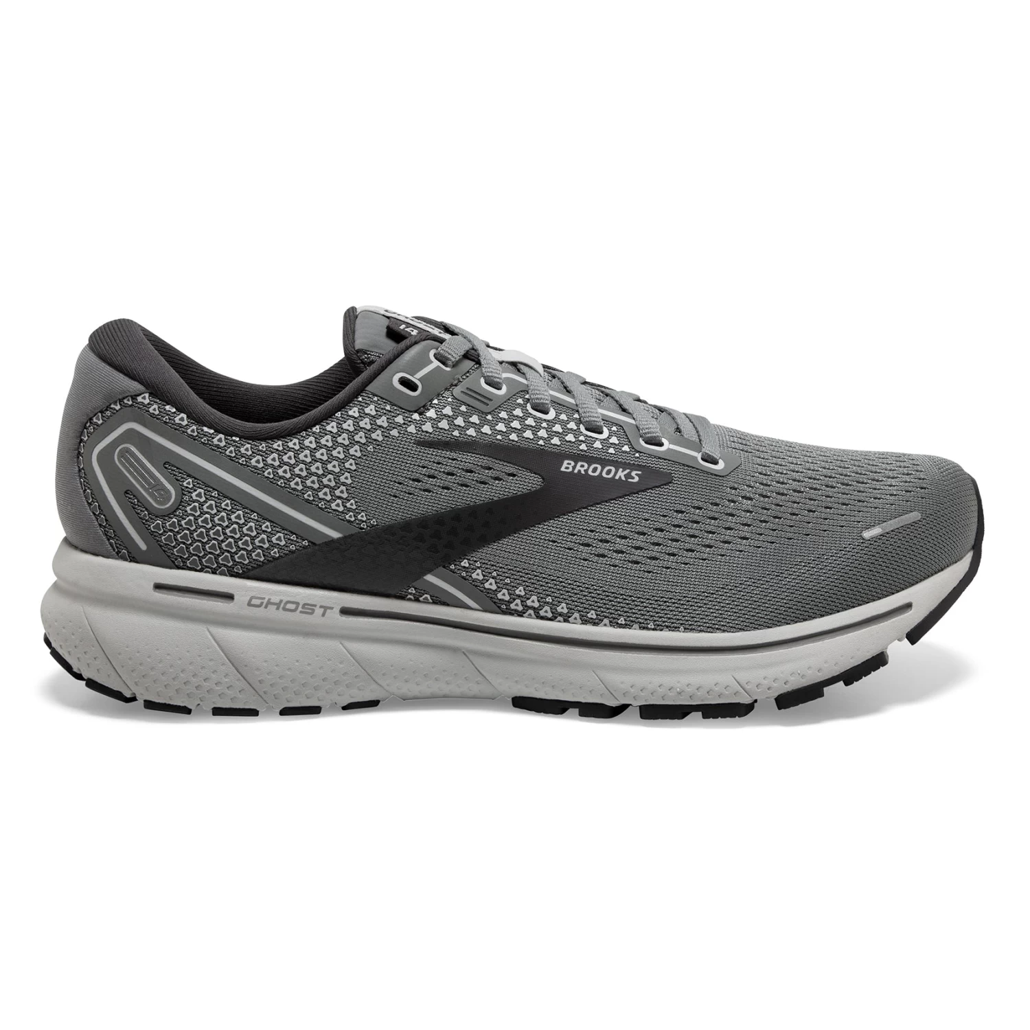 BROOKS Men's Ghost 14 Running Shoe - Grey/Alloy/Oyster— Narrow (B) 3 BROOKS Men's Ghost 14 Running Shoe - Grey/Alloy/Oyster— Narrow (B)