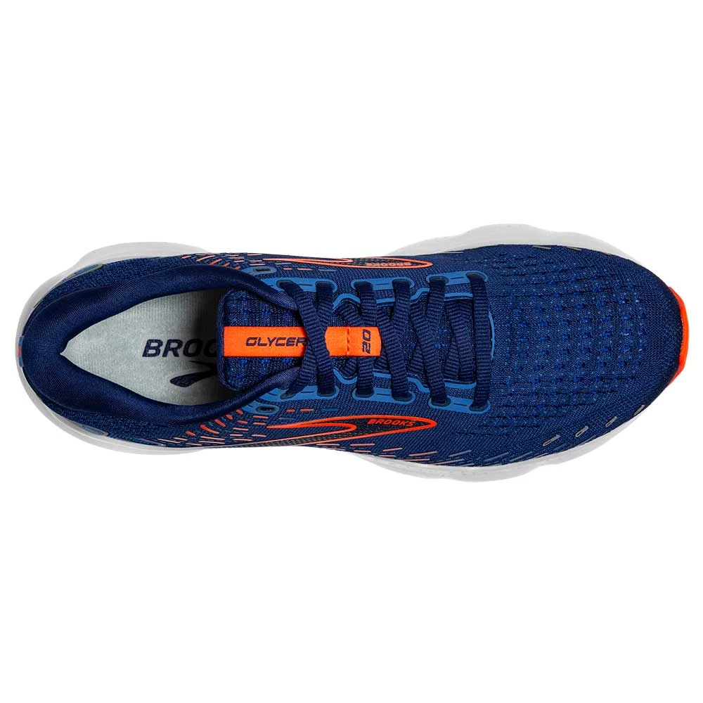 BROOKS Men's Glycerin 20 Running Shoe- Blue Depths/Palace Blue/Orange- Wide (2E) 7 BROOKS Men's Glycerin 20 Running Shoe- Blue Depths/Palace Blue/Orange- Wide (2E) - Image 5