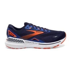 BROOKS Men's Adrenaline GTS 23 Running Shoe - Peacoat/Orange/Surf The Web- Regular (D)