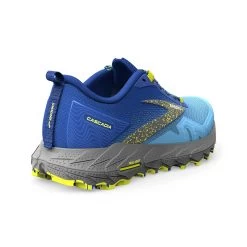 BROOKS Men's Cascadia 17 Trail Running Shoe - Blue/Surf The Web/Sulphur - Regular (D) -Sneaker Store 110403 416 H Cascadia 17