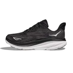 Hoka Women's Clifton 9 Running Shoe - Black/White - Wide (D) -Sneaker Store 1127896 BWHT 8 4cf5245e 64eb 4881 8052 007ea4c51077