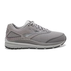 BROOKS Women's Addiction Walker Suede - Alloy/Oyster/Peach- Wide (D)