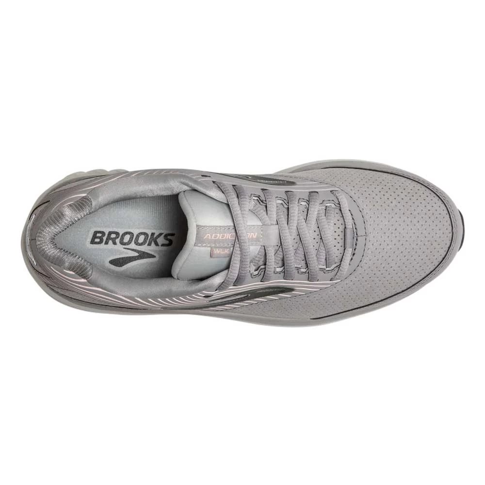 BROOKS Women's Addiction Walker Suede - Alloy/Oyster/Peach- Wide (D) 7 BROOKS Women's Addiction Walker Suede - Alloy/Oyster/Peach- Wide (D) - Image 5