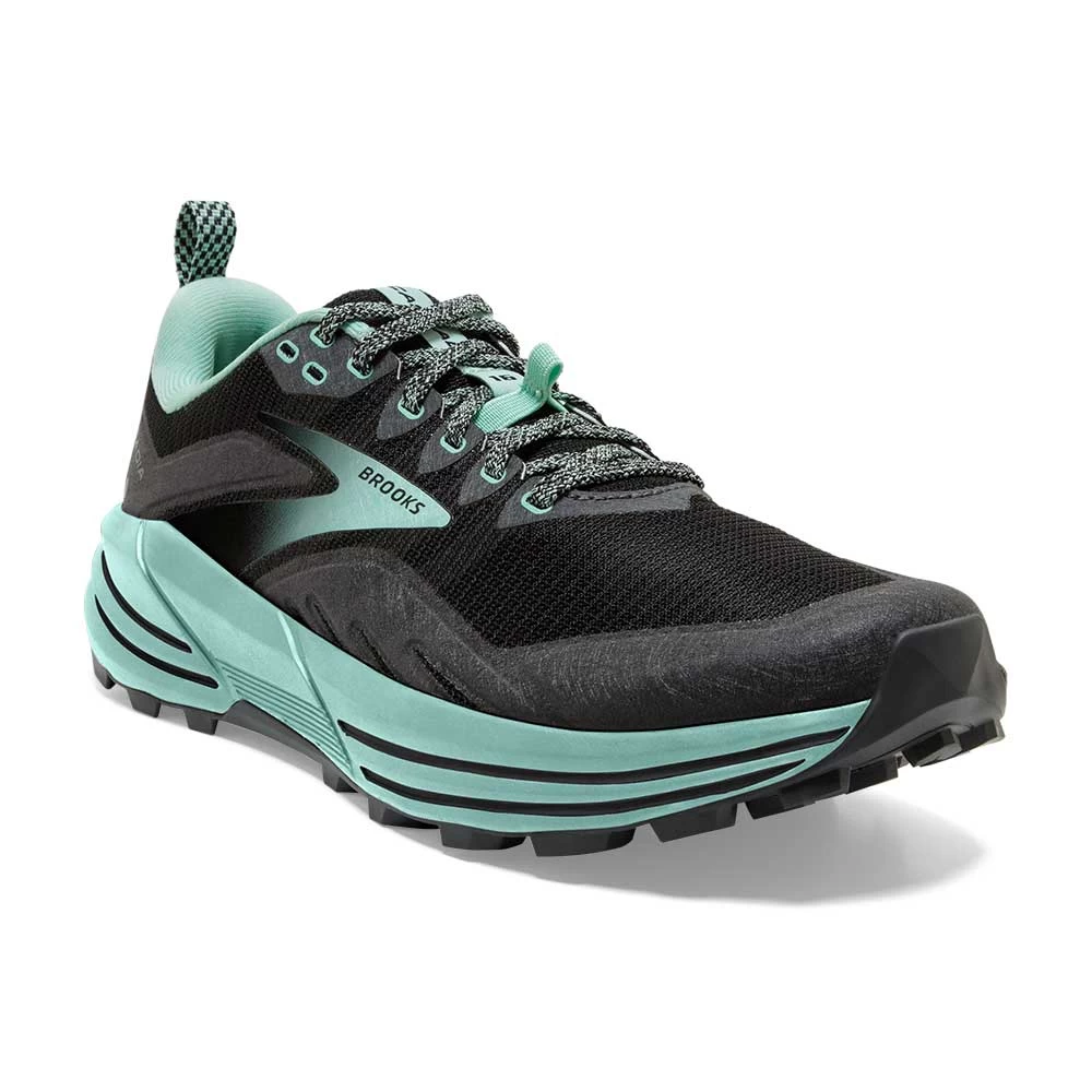 BROOKS Women's Cascadia 16 Trail Shoe- Black/Ebony/Yucca - Wide (D) 4 BROOKS Women's Cascadia 16 Trail Shoe- Black/Ebony/Yucca - Wide (D) - Image 2