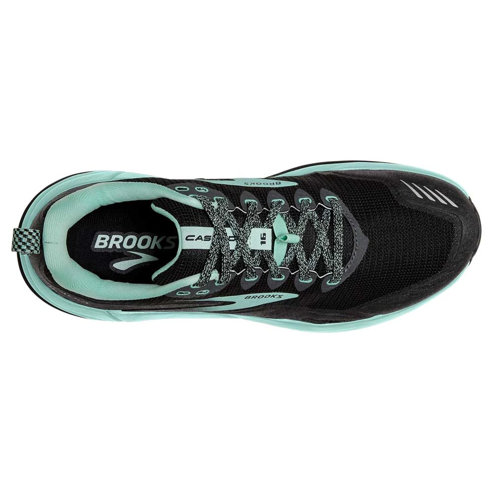 BROOKS Women's Cascadia 16 Trail Shoe- Black/Ebony/Yucca - Wide (D) 7 BROOKS Women's Cascadia 16 Trail Shoe- Black/Ebony/Yucca - Wide (D) - Image 5