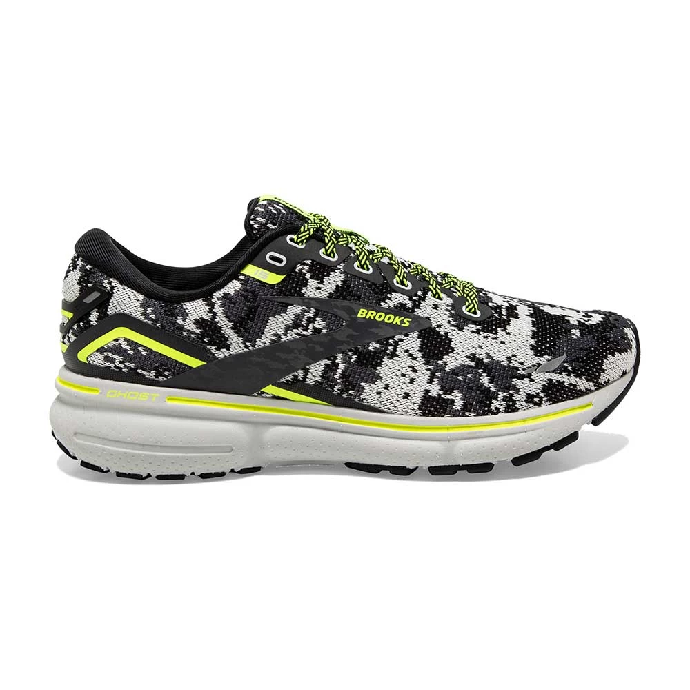 BROOKS Women's Ghost 15 Camo Running Shoe - Black/Ebony/Nightlife - Regular (B) 3 BROOKS Women's Ghost 15 Camo Running Shoe - Black/Ebony/Nightlife - Regular (B)
