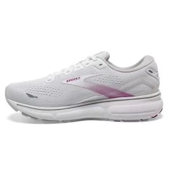 BROOKS Women's Ghost 15 - White/Oyster/Viola -Sneaker Store 120380 195 M Ghost 15
