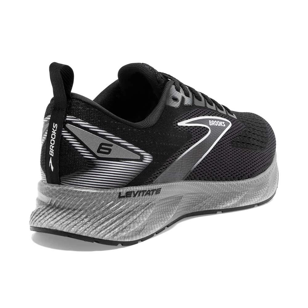 BROOKS Women's Levitate 6 Running Shoe- Black/Ebony/White- Regular (B) 6 BROOKS Women's Levitate 6 Running Shoe- Black/Ebony/White- Regular (B) - Image 4