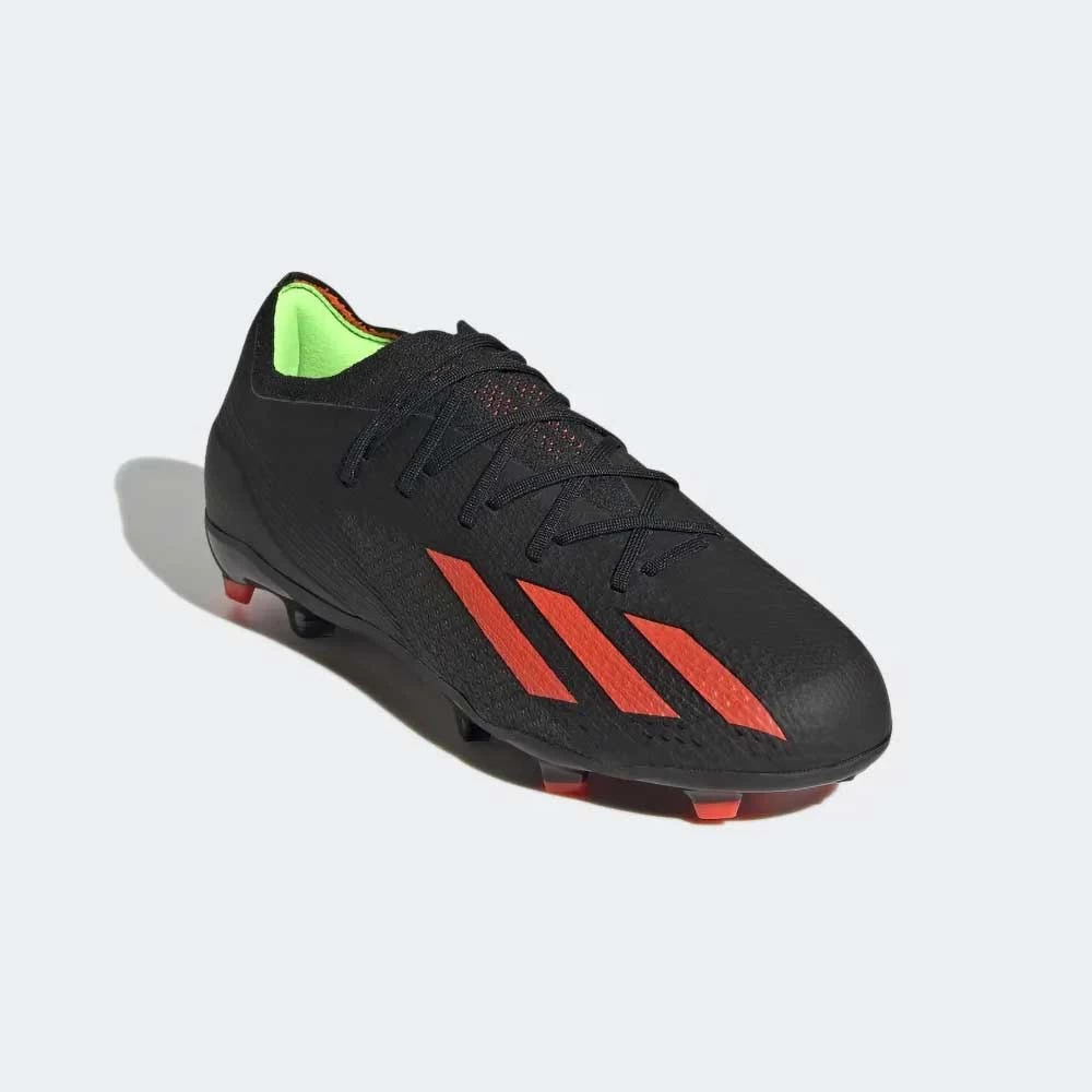 ADIDAS Youth JR X SpeedPortal 1 FG Soccer Shoe - Core Black/Solar Red/Solar Green 4 ADIDAS Youth JR X SpeedPortal 1 FG Soccer Shoe - Core Black/Solar Red/Solar Green - Image 2