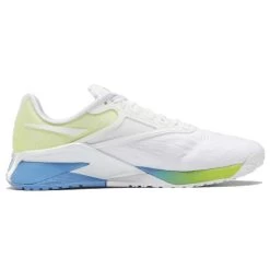 Reebok Women's Nano X2 Training Shoe - Ftwr White/Essential Blue/Acid Yellow - Regular (B)