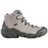 Oboz Women's Bridger Mid B-DRY Hiking Shoe- Frost Gray -Sneaker Store 22102 Womens Bridger Mid B DRY FrostGray out side 56222