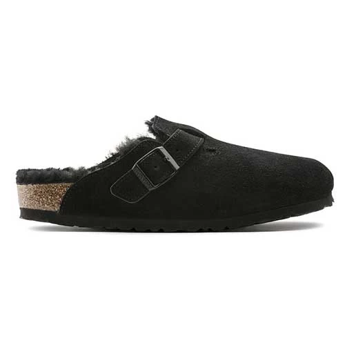 Birkenstock Boston Shearling Black Suede Leather- Regular/Wide 4 Birkenstock Boston Shearling Black Suede Leather- Regular/Wide - Image 2