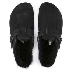 Birkenstock Boston Shearling Black Suede Leather- Regular/Wide 13 Birkenstock Boston Shearling Black Suede Leather- Regular/Wide -Sneaker Store 259883 top 1
