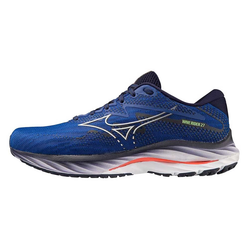 Mizuno Men's Wave Rider 27 Running Shoe - Surf The Web/White - Regular (D) 4 Mizuno Men's Wave Rider 27 Running Shoe - Surf The Web/White - Regular (D) - Image 2