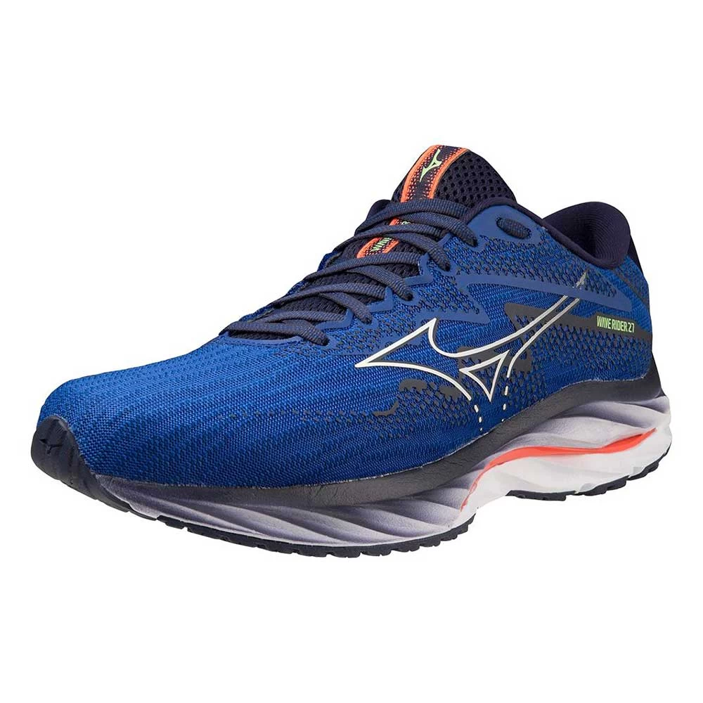 Mizuno Men's Wave Rider 27 Running Shoe - Surf The Web/White - Regular (D) 6 Mizuno Men's Wave Rider 27 Running Shoe - Surf The Web/White - Regular (D) - Image 4