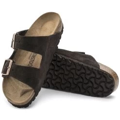 Birkenstock Arizona Mocha Suede Leather Sandal- Regular/Wide -Sneaker Store 51903 sole