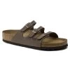 Birkenstock Women's Florida Soft Footbed Mocha Birko-Flor Nubuck Sandal- Regular/Wide -Sneaker Store 53881