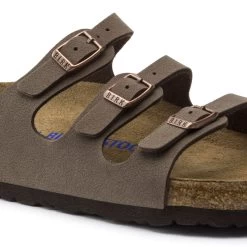 Birkenstock Women's Florida Soft Footbed Mocha Birko-Flor Nubuck Sandal- Regular/Wide -Sneaker Store 53881 detail 1