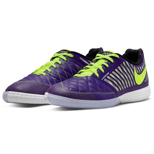 Unisex Nike Lunar Gato II IC Soccer Shoe -Electro Purple/Volt/Black 4 Unisex Nike Lunar Gato II IC Soccer Shoe -Electro Purple/Volt/Black - Image 2