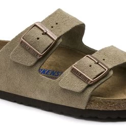 Birkenstock Arizona Soft Footbed Taupe Suede Leather Sandal - Taupe- Regular/Wide 13 Birkenstock Arizona Soft Footbed Taupe Suede Leather Sandal - Taupe- Regular/Wide -Sneaker Store 951303 detail 1