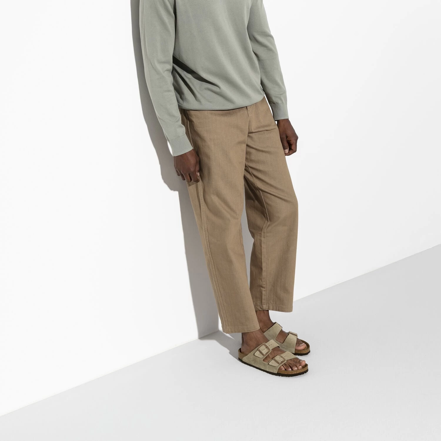 Birkenstock Arizona Soft Footbed Taupe Suede Leather Sandal - Taupe- Regular/Wide 9 Birkenstock Arizona Soft Footbed Taupe Suede Leather Sandal - Taupe- Regular/Wide - Image 7