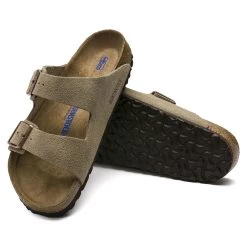 Birkenstock Arizona Soft Footbed Taupe Suede Leather Sandal - Taupe- Regular/Wide 12 Birkenstock Arizona Soft Footbed Taupe Suede Leather Sandal - Taupe- Regular/Wide -Sneaker Store 951303 sole