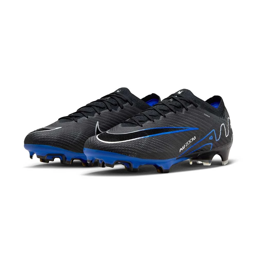 Nike Zoom Mercurial Vapor 15 Elite FG Soccer Cleat- Black/Chrome-Hyper Blue- Regular (D) 5 Nike Zoom Mercurial Vapor 15 Elite FG Soccer Cleat- Black/Chrome-Hyper Blue- Regular (D) - Image 3