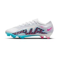 Nike Unisex Zoom Mercurial Vapor 15 Elite FG Soccer Cleats - White/Baltic Blue/Pink Blast - Regular (D) -Sneaker Store AURORA DJ4978 146 PHSLH001 2000