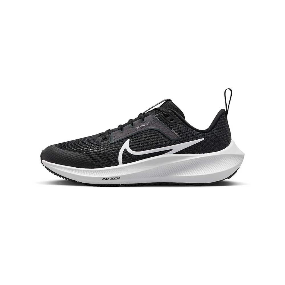 Nike Youth Pegasus 40 Running Shoe- Black/White/Iron Grey 4 Nike Youth Pegasus 40 Running Shoe- Black/White/Iron Grey - Image 2