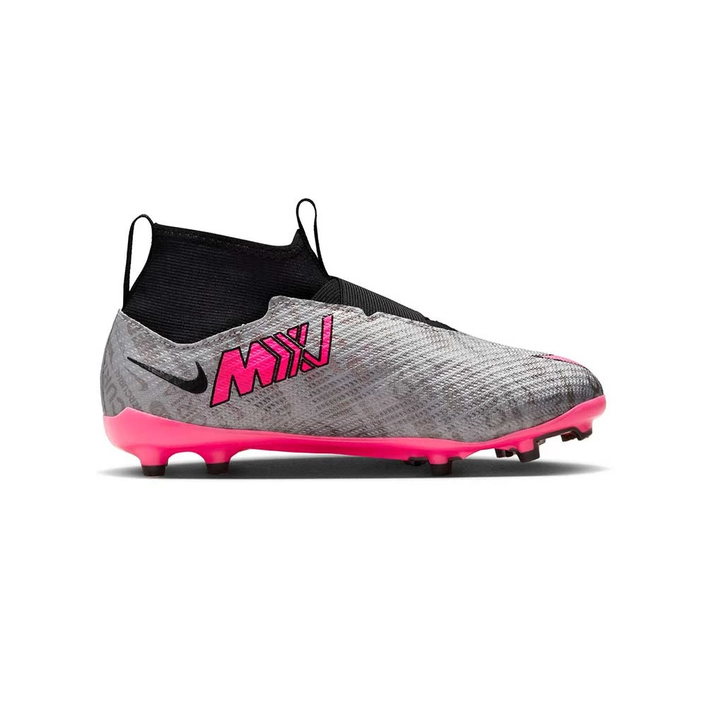 Youth Nike Jr. Zoom Mercurial Superfly 9 Pro XXV FG Soccer Cleats - Metallic Silver/Hyper Pink - Regular (D) 3 Youth Nike Jr. Zoom Mercurial Superfly 9 Pro XXV FG Soccer Cleats - Metallic Silver/Hyper Pink - Regular (D)