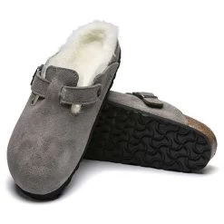 Birkenstock Boston Shearling - Stone - Regular/Wide -Sneaker Store BostonShearling Stone 2