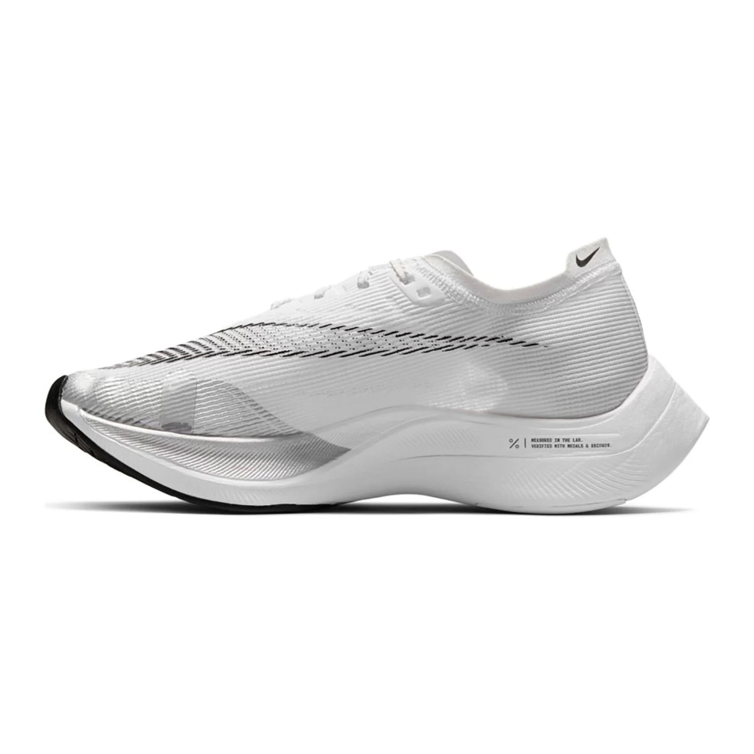 Nike Women's ZoomX Vaporfly Next% 2 Running Shoe - White/Black-Metallic Silver - Regular (B) 4 Nike Women's ZoomX Vaporfly Next% 2 Running Shoe - White/Black-Metallic Silver - Regular (B) - Image 2